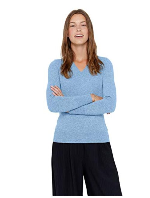 State Cashmere Essential V-Neck Sweater 100% Pure Cashmere Long Sleeve Pullover for Women