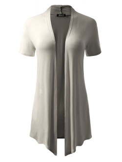 BH B.I.L.Y USA Women's Classic Asymmetrical Front Drape Cardigan