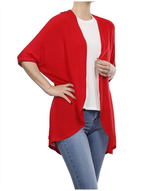 BH B.I.L.Y USA Women's Classic Asymmetrical Front Drape Cardigan