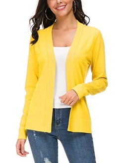 Women's Long Sleeve Open Front Knit Cardigan Sweater