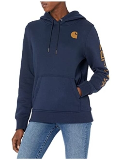 Women's Relaxed Fit Midweight Logo Sleeve Graphic Sweatshirt