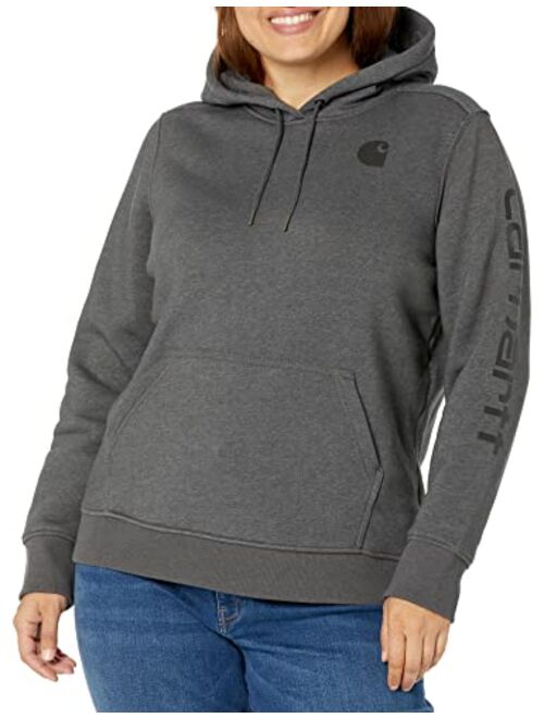 Carhartt Women's Relaxed Fit Midweight Logo Sleeve Graphic Sweatshirt