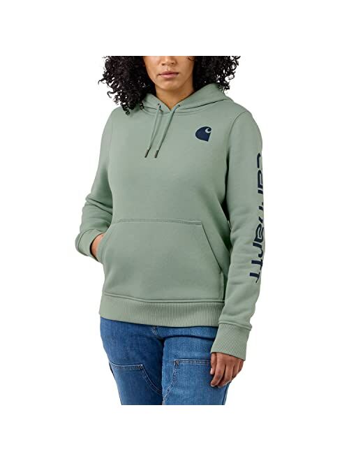 Carhartt Women's Relaxed Fit Midweight Logo Sleeve Graphic Sweatshirt