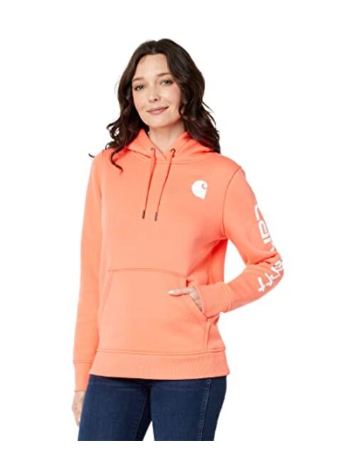 Carhartt Women's Relaxed Fit Midweight Logo Sleeve Graphic Sweatshirt