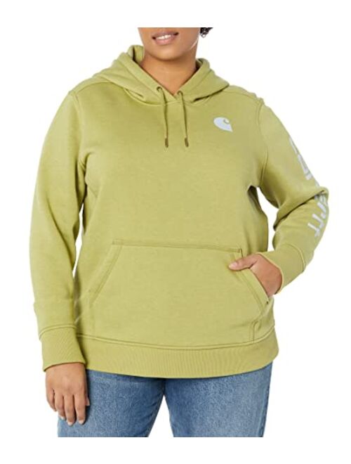 Carhartt Women's Relaxed Fit Midweight Logo Sleeve Graphic Sweatshirt