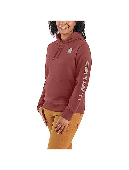 Carhartt Women's Relaxed Fit Midweight Logo Sleeve Graphic Sweatshirt