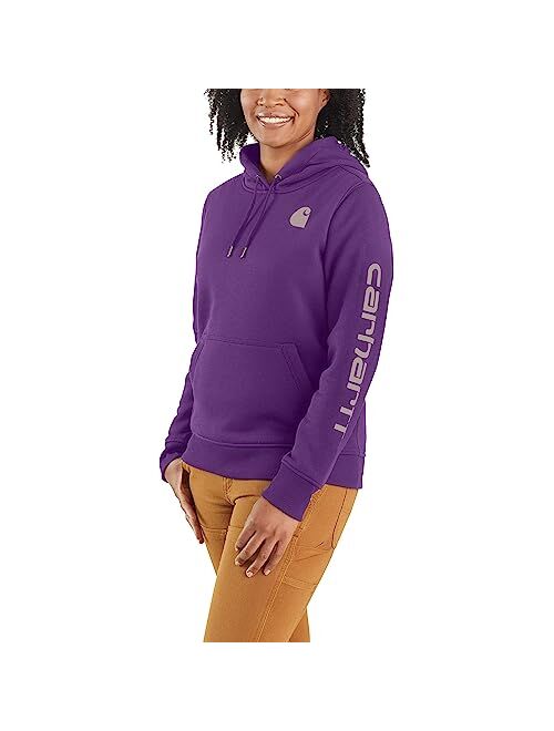 Carhartt Women's Relaxed Fit Midweight Logo Sleeve Graphic Sweatshirt