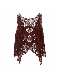 jastie Open Stitch Cardigan Boho Hippie Crochet Vest