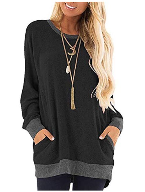 SEBOWEL Women's Waffle Knit Splice Strappy Long Sleeve Hoodies Sweatshirts with Pocket Plus Size