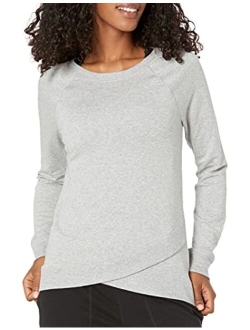 Women's Studio Terry Long-Sleeve Cross-Front Sweatshirt