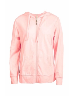 Women's Zip Up Cotton Light Hoodie Jacket