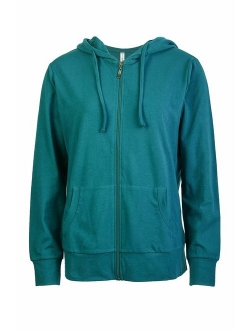 Women's Zip Up Cotton Light Hoodie Jacket