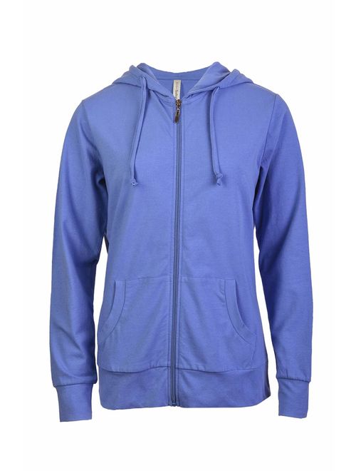 Women's Zip Up Cotton Light Hoodie Jacket