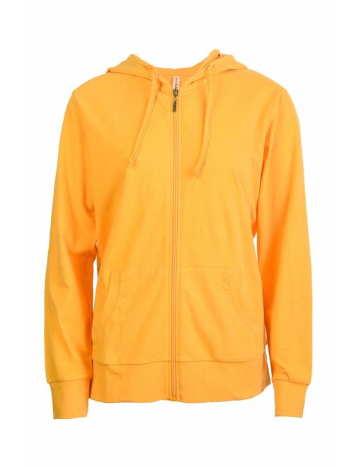 Women's Zip Up Cotton Light Hoodie Jacket