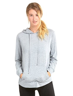 Sofra Women's Thin Cotton Pullover Hoodie Sweater