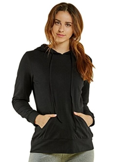 Sofra Women's Thin Cotton Pullover Hoodie Sweater