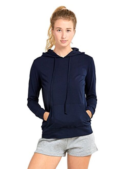 Sofra Women's Thin Cotton Pullover Hoodie Sweater