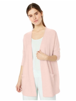 Women's Lightweight Lounge Terry Open-Front Cardigan