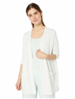 Women's Lightweight Lounge Terry Open-Front Cardigan