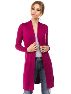 CIELO Women's Long Sleeve Sweater Duster Cardigan