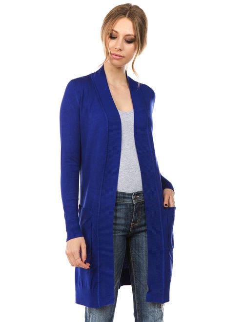 CIELO Women's Long Sleeve Sweater Duster Cardigan