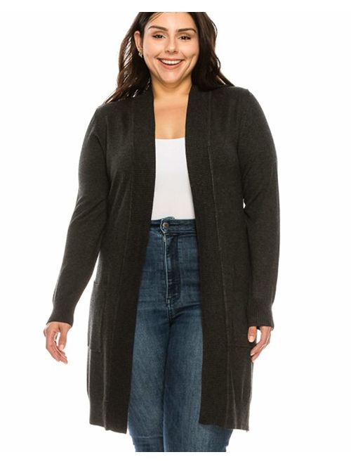 CIELO Women's Long Sleeve Sweater Duster Cardigan