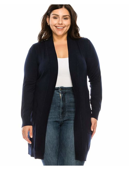 CIELO Women's Long Sleeve Sweater Duster Cardigan