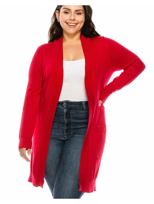 CIELO Women's Long Sleeve Sweater Duster Cardigan