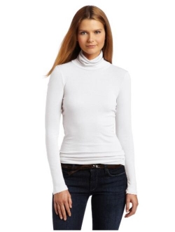 Splendid 1x1 Rib Long Sleeve Turtleneck Tee T-Shirt