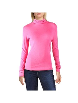 Splendid 1x1 Rib Long Sleeve Turtleneck Tee T-Shirt