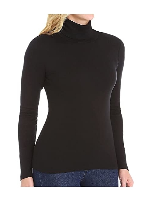 Splendid 1x1 Rib Long Sleeve Turtleneck Tee T-Shirt