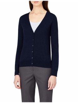 Amazon Brand - MERAKI Women's Standard Merino V Neck Cardigan