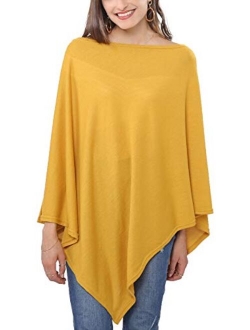 MissShorthair Plus Size Shawl for Women Lightweight, Knitted Poncho Shawl Wrap Cape