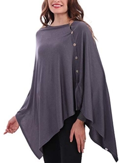 MissShorthair Plus Size Shawl for Women Lightweight, Knitted Poncho Shawl Wrap Cape