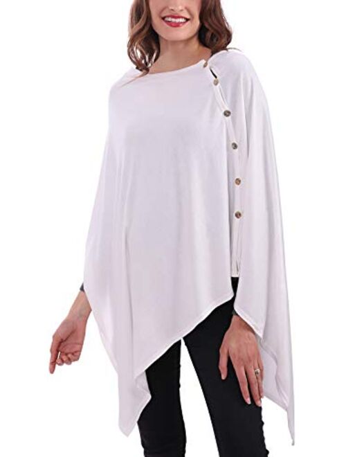 MissShorthair Plus Size Shawl for Women Lightweight, Knitted Poncho Shawl Wrap Cape