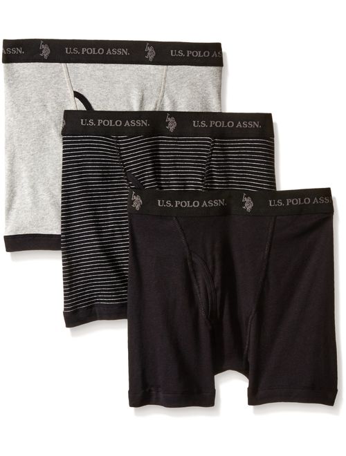 U.S. Polo Assn. Men's 3-Pack Cotton Boxer Briefs