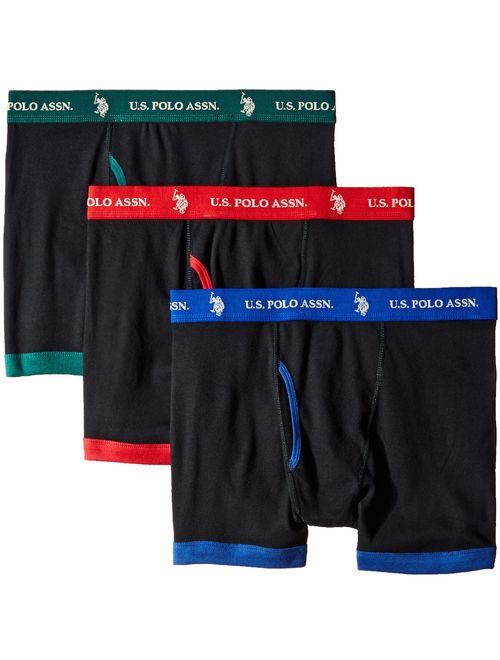 U.S. Polo Assn. Men's 3-Pack Cotton Boxer Briefs