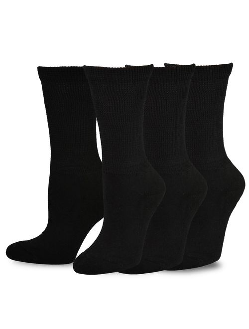 TeeHee Viscose from Bamboo Diabetic Crew Socks 3-Pack