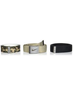 Men's SG Silver-Tone Buckle with Three Interchangeable Belt Straps