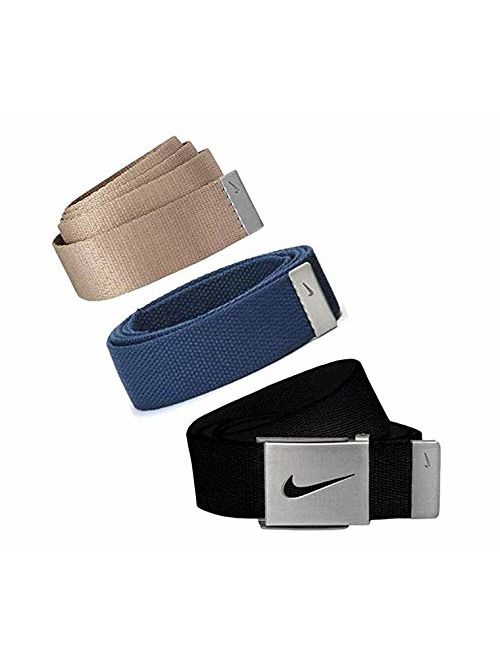 Nike Men's SG Silver-Tone Buckle with Three Interchangeable Belt Straps