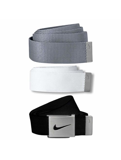 Nike Men's SG Silver-Tone Buckle with Three Interchangeable Belt Straps