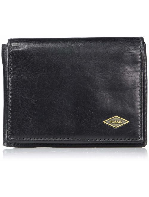 Fossil Men's Ryan Leather RFID Blocking Bifold Flip ID Wallet