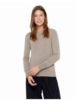 State Cashmere Essential Crewneck Sweater 100% Pure Cashmere Long Sleeve Pullover for Women