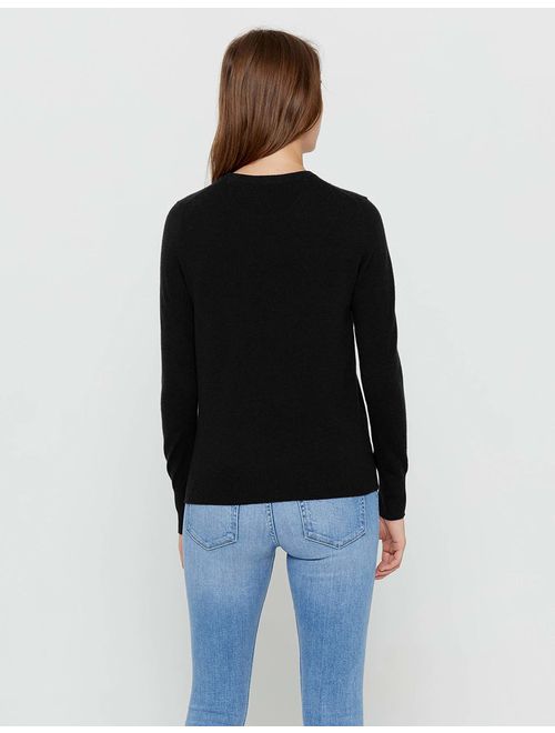 State Cashmere Essential Crewneck Sweater 100% Pure Cashmere Long Sleeve Pullover for Women