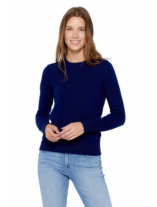 State Cashmere Essential Crewneck Sweater 100% Pure Cashmere Long Sleeve Pullover for Women