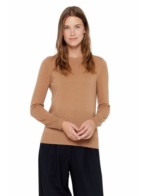 State Cashmere Essential Crewneck Sweater 100% Pure Cashmere Long Sleeve Pullover for Women