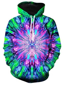 UNIFACO Unisex Realistic 3D Print Galaxy Pullover Hoodie Funny Pattern Hooded Sweatshirts Pockets for Teens Jumpers