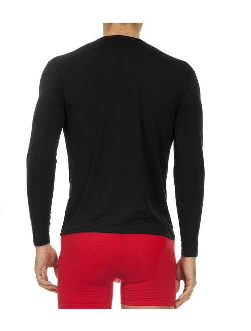 Thermajohn Mens Ultra Soft Thermal Shirt - Compression Baselayer Crew Neck Top - Fleece Lined Long Sleeve Underwear T Shirt