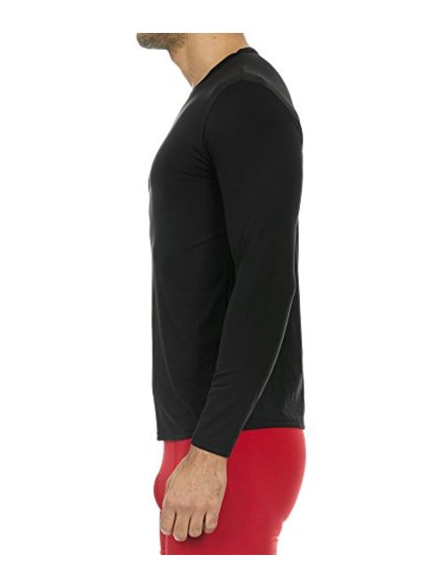 Thermajohn Mens Ultra Soft Thermal Shirt - Compression Baselayer Crew Neck Top - Fleece Lined Long Sleeve Underwear T Shirt