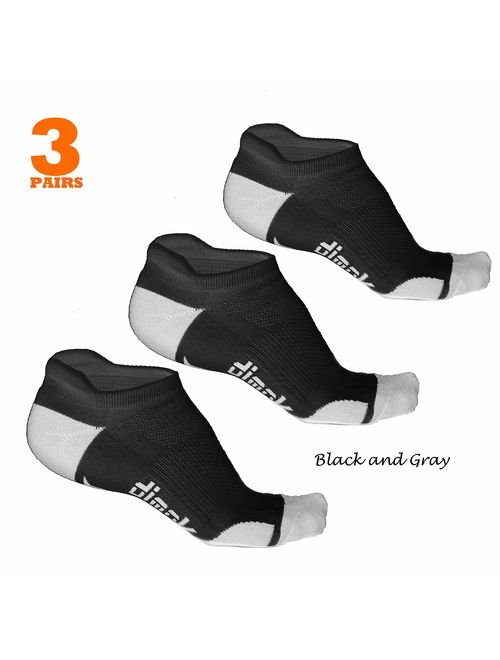 Athletic Running Socks - No Show Wicking Blister Resistant Long Distance Sport Socks for Men and Women